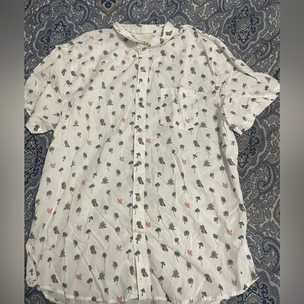 Men's White Patterned Shirt